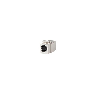 Leviton Cloud White S-video Feed-thru Keystone (KSSVIDC88)