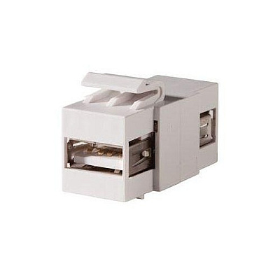 Leviton Fog White Usb A-a Feed-thru Keystone (KSUSBAA)