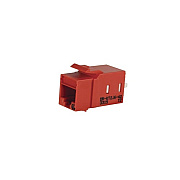 Leviton Red Cat6 Keystone Jack Lacing Cap (KT2J642)