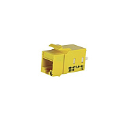 Leviton Yellow Cat6 Keystone Jack Lacing Cap (KT2J644)