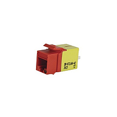 Leviton Red Cat6a Keystone Jack Lacing Cap (KT2J6A42)