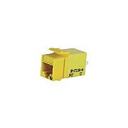 Leviton Yellow Cat6a Keystone Jack Lacing Cap (KT2J6A44)
