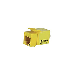 Leviton Yellow Cat6a Keystone Jack Lacing Cap (KT2J6A44)