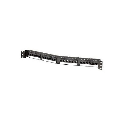 Leviton Angled Cat5e Patch Panel 24 Port (SPA5EU24)