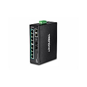 Trendnet 10-port Hardened Industrial Gigabit Poe+ Din-rail Switch (TIPG102)