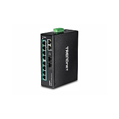 Trendnet 10-port Hardened Industrial Gigabit Poe+ Din-rail Switch (TIPG102)