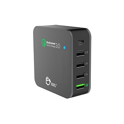 SIIG 5port Usb Type A/c Qc3.0 Charger Org. (ACPW1714S1)