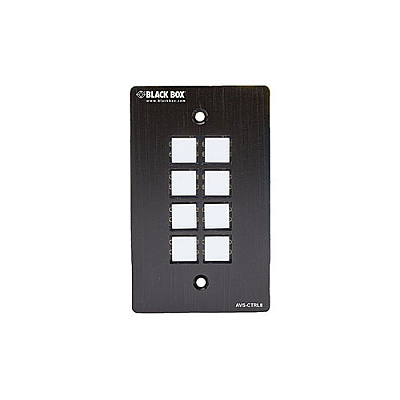 Black Box Wallplate Control Panel - Rs-232, 8-button (AVSCTRL8)