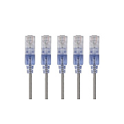 Monoprice Slim Cat6a Cable - 5-pack - 3ft Gray (15131)