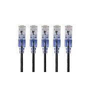 Monoprice Slim Cat6a Cable - 5-pack - 5ft Black (15133)