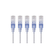 Monoprice Slim Cat6a Cable - 5-pack - 7ft White (15140)