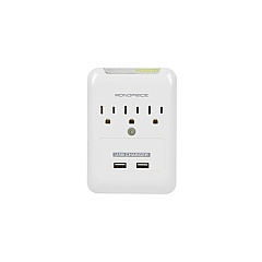 Monoprice Power Surge Protector - 3 Outlet (9195)