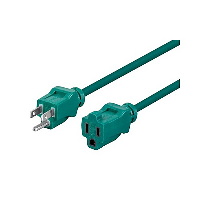 Monoprice Green Outdoor Ext. Cord, 12ft 16/3 Sjtw (13833)