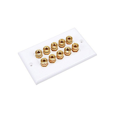 Monoprice Two-piece Inset Wall Plate 5 Speakers (3539)