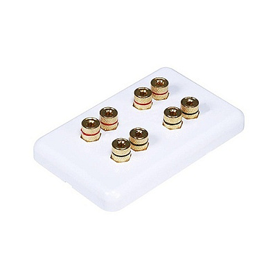 Monoprice Banana Postwall Plate For 4 Speaker (3642)
