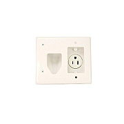 Monoprice Low Voltage Cable Wall Plate - White (4006)
