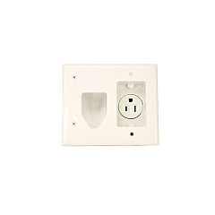 Monoprice Low Voltage Cable Wall Plate - White (4006)