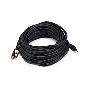 Monoprice Stereo M To 2rca M Cable 25ft - Black (5601)