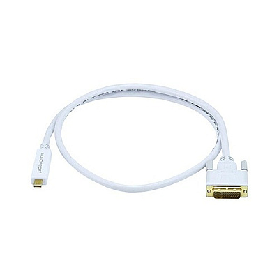 Monoprice Mini Displayport To Dvi Cable -white 3ft (5998)