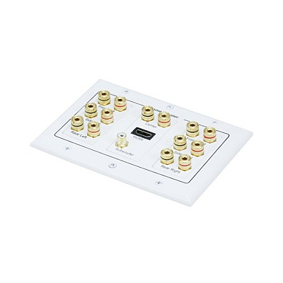 Monoprice Distrib Wall Plate 3-gang 7.1 Surround (6907)