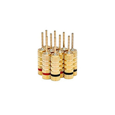 Monoprice Speaker Pin Plugs_ Pin Screw Type 5pair (9438)