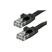 Monoprice Cat5e Flat Patch Cable_ 75ft Black (9556)