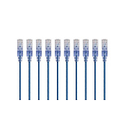 Monoprice Slim Cat6a Cable - 10pk_ 5ft Blue (15158)