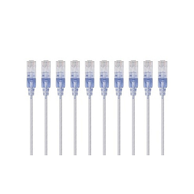 Monoprice Slim Cat6a Cable - 10pk_ 5ft White (15160)