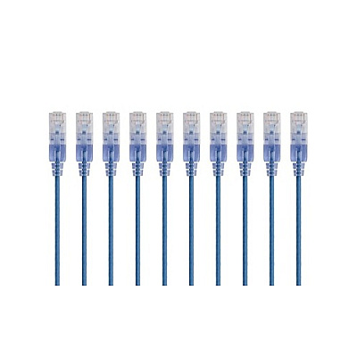 Monoprice Slim Cat6a Cable - 10pk_ 7ft Blue (15162)