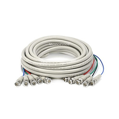 Monoprice Rgb 5bnc To 5bnc Rgb Video Cable - 25ft (574)