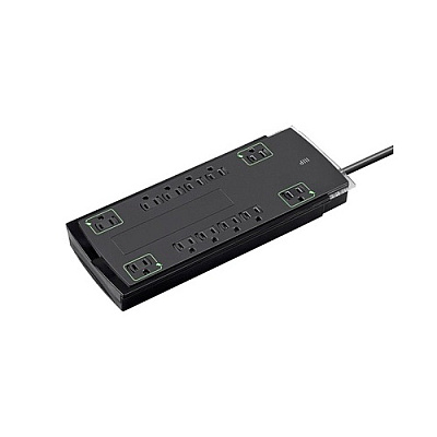 Monoprice Slim Surge Protector 10ft - 12 Outlet (15870)