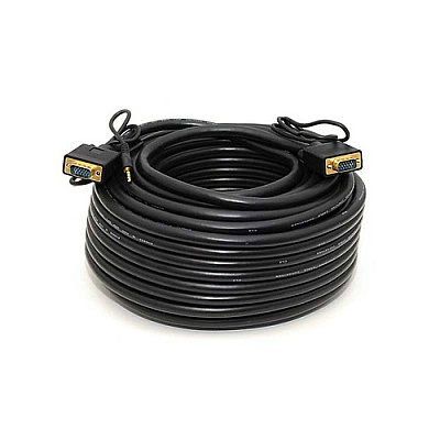 Monoprice Super Vga Hd15 M/m Cable W/ Audio 100ft (5364)