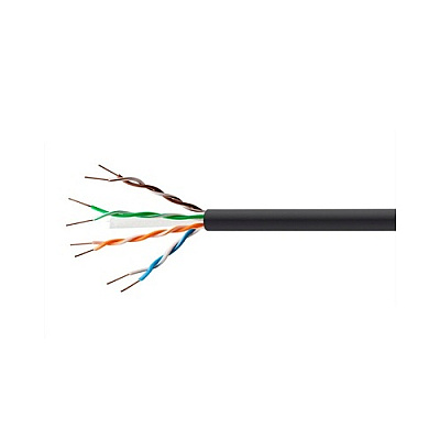 Monoprice Cat6 Utp Solid Direct Burial Blk 1000ft (12732)