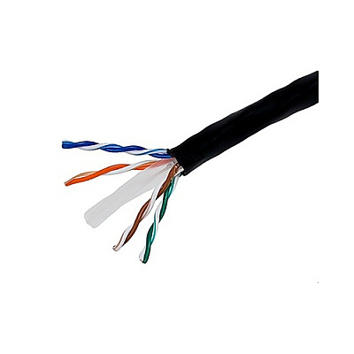 Monoprice Cat6 Utp Stranded (cm) 1000ft - Black (2268)