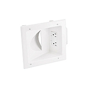 Monoprice Recessed Low Voltage Media Plate - White (8476)