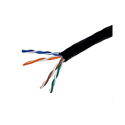 Monoprice Cat5e Utp Solid (cmr) 1000ft - Black (878)