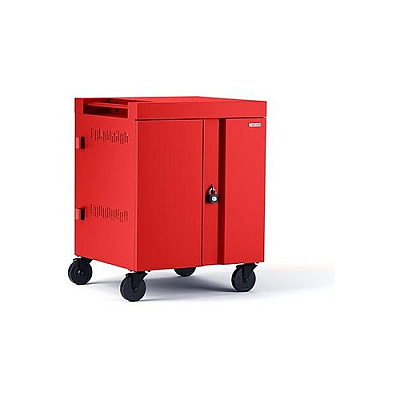 Bretford Cube Charge Cart 16 Ac,red Finish,90deg (TVC16PAC90DR)