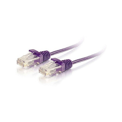 C2G 10ft Slim Cat6 Cable Utp Purple (01184)