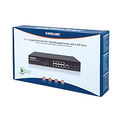Intellinet 8-port Gigabit Ethernet Poe+ Web-managed Switch With 2 Sfp Ports 140w (561167)