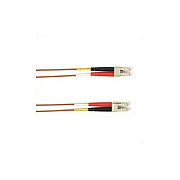 Black Box Om3 50/125 Multimode Fiber Optic Patch Cable - Ofnp Plenum, Lc To Lc, Brown, 8-m (26.3-ft.), Gsa, Taa, Non-returnable/non-cancelable (P10008MLCLCBR)
