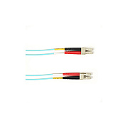 Black Box Om3 50/125 Multimode Fiber Optic Patch Cable - Ofnr Pvc, Lc To Lc, Aqua, 3-m (9.8-ft.), Gsa, Taa, Non-returnable/non-cancelable (R10003MLCLCAQ)