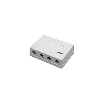 Tripp Lite Cat6 Surface-mount Box 4-port 110 Idc (N236004WH)