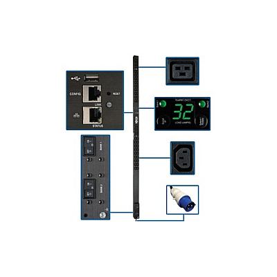 Tripp Lite Pdu Monitored 36 C13 6 C19 Lx Interface (PDUMNV32HV2LX)