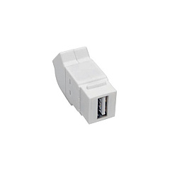 Tripp Lite Usb Angled Coupler Keystone Jack White (U060000KPAWH)