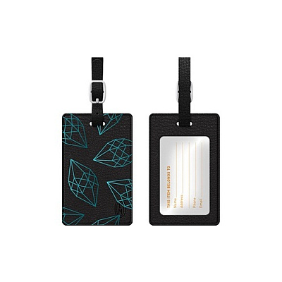 Centon Electronics Otm Essentials Black Leather Bag Tag (OPIIA0271)