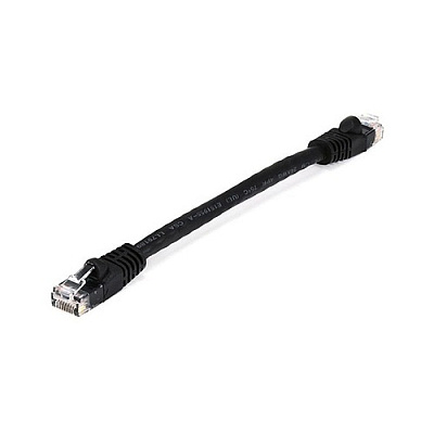 Monoprice Cat5e Patch Cable_ 6-inch Black (4974)