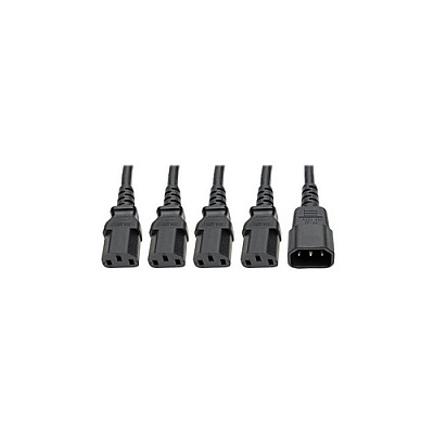Tripp Lite Y Splitter Power Cord C14 To 4xc13 18in (P00418N4XC13)
