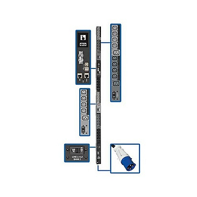 Tripp Lite 3-ph Pdu Switched 24 C13;6 C19; Iec 309 (PDU3EVSR6G60)