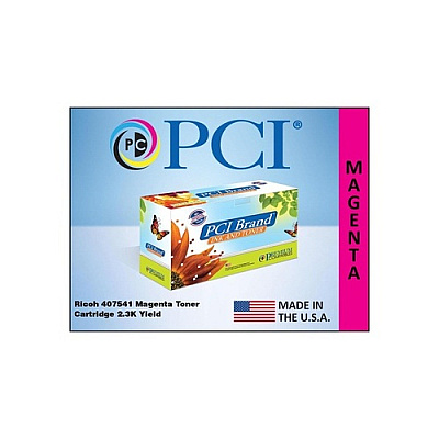 PCI Brand Compatible Ricoh 407541 Spc250a Magenta Toner Cartridge 2300 Page Yield For Ricoh Spc250/spc250dn/spc250sf Made In The Usa (407541PCI)