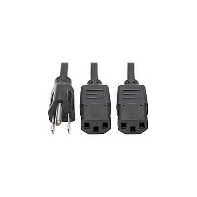 Tripp Lite Dual Splitter Cable 5-15p To 2x C13 18in (P00618N2)
